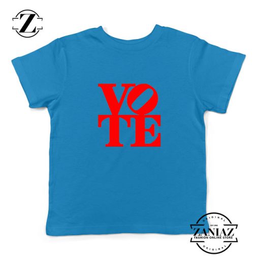 Vote Graphic Kids Blue Tshirt