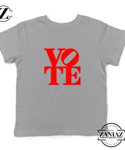 Vote Graphic Kids Sport Grey Tshirt