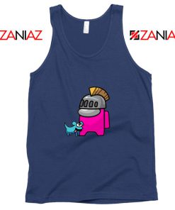 Among Us Pink Navy Blue Tank Top