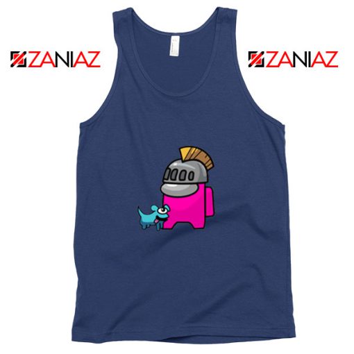 Among Us Pink Navy Blue Tank Top