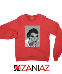 Audrey Hepburn Middle Finger Red Sweatshirt