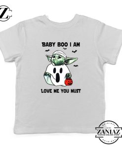 Baby Yoda Boo Kids Tshirt