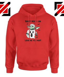 Baby Yoda Boo Red Hoodie