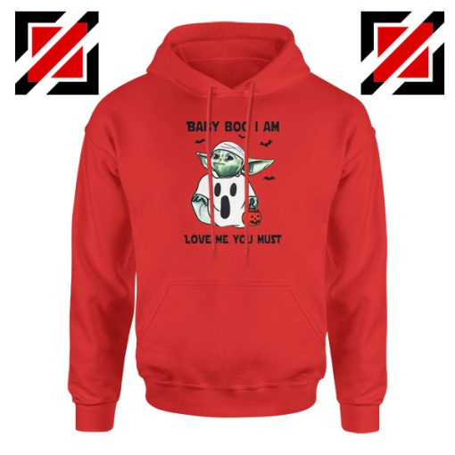 Baby Yoda Boo Red Hoodie