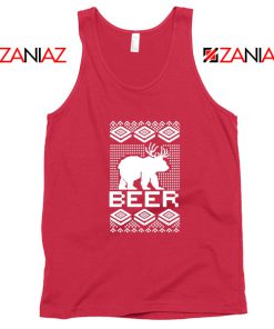 Bear Christmas Red Tank Top