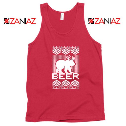 Bear Christmas Red Tank Top