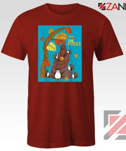 Chewbacca Here For The Porgs Red Tshirt