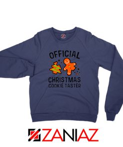 Christmas Cookie Taster Navy Blue Sweatshirt