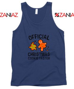 Christmas Cookie Taster Navy Blue Tank Top