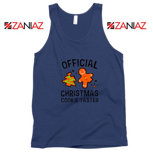 Christmas Cookie Taster Navy Blue Tank Top