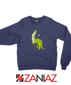 Dinosaur Reading Navy Blue Sweatshirt