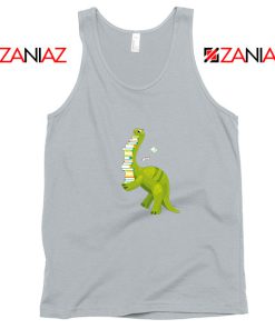 Dinosaur Reading Sport Grey Tank Top