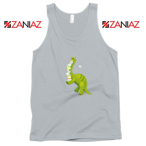 Dinosaur Reading Sport Grey Tank Top