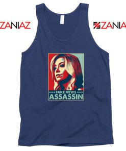 Fake News Assassin Navy Blue Tank Top