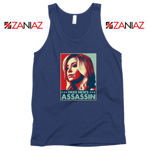 Fake News Assassin Navy Blue Tank Top