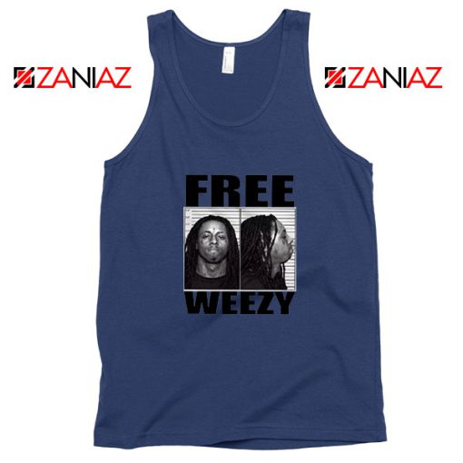 Free Weezy Navy Blue Tank Top