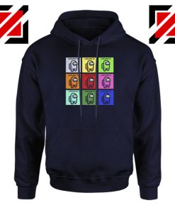 Impostor or Crewmate Navy Blue Hoodie