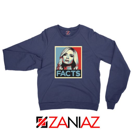 Kayleigh Facts Navy Blue Sweatshirt