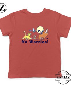 Lion King No Worries Red Kids Tshirt