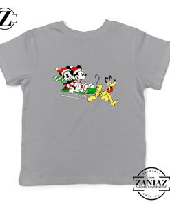 Mickey Minnie Pluto Sport Grey Kids Tshirt