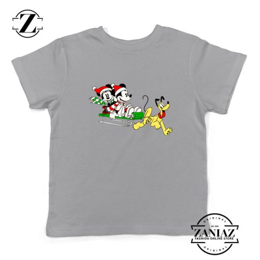 Mickey Minnie Pluto Sport Grey Kids Tshirt