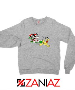 Mickey Minnie Pluto Sport Grey Sweatshirt