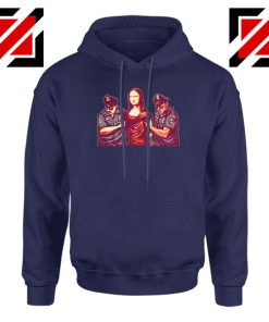 Mona Lisa Police Navy Blue Hoodie