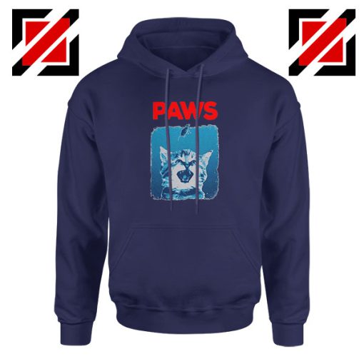 PAWS Cat Lovers Navy Blue Hoodie