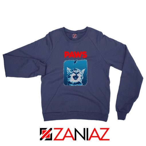 PAWS Cat Lovers Navy Blue Sweatshirt