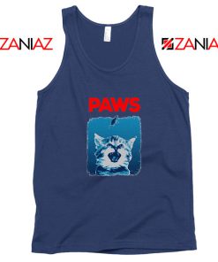 PAWS Cat Lovers Navy Blue Tank Top