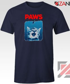 PAWS Cat Lovers Navy Blue Tshirt