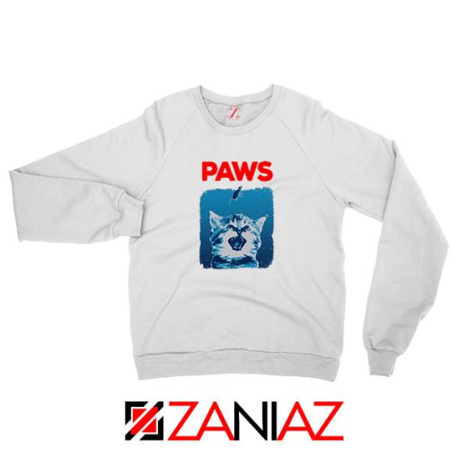 PAWS Cat Lovers White Sweatshirt