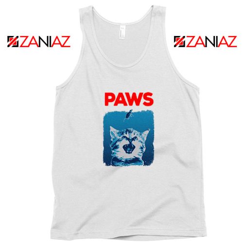 PAWS Cat Lovers White Tank Top