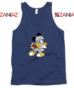 Pittsburgh Steelers Mickey Navy Blue Tank Top