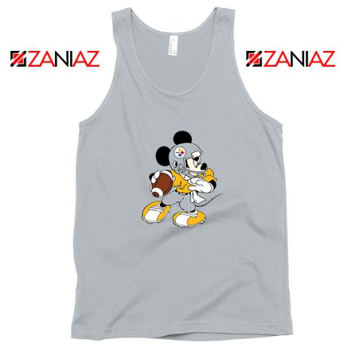 Pittsburgh Steelers Mickey Sport Grey Tank Top