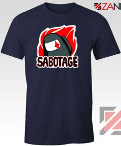 Sabotage Among Us Navy Blue Tshirt