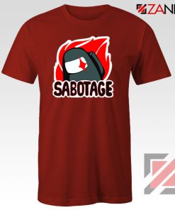 Sabotage Among Us Red Tshirt