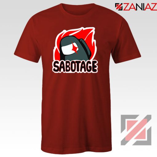 Sabotage Among Us Red Tshirt