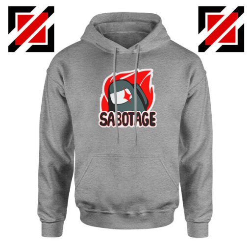 Sabotage Among Us Sport Grey Hoodie