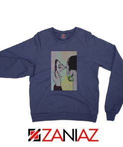 Sade Adu Looking Glass Navy Blue Sweatshirt