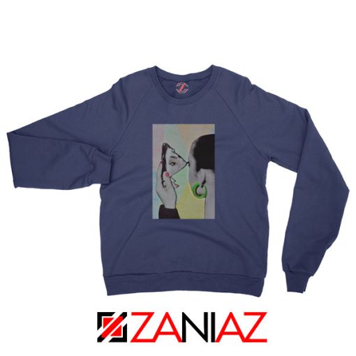 Sade Adu Looking Glass Navy Blue Sweatshirt