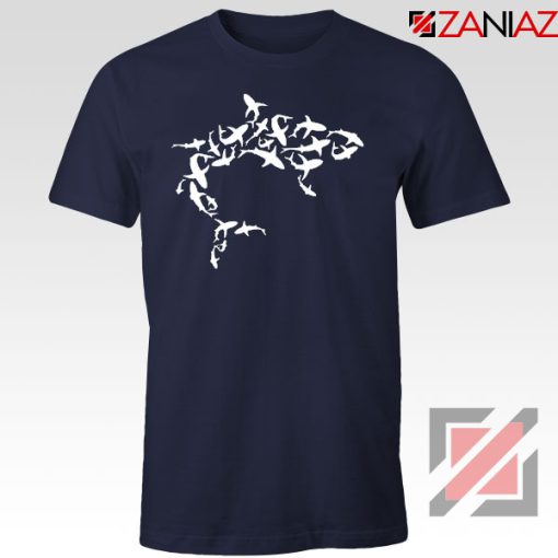 White Shark Lover Navy Blue Tshirt