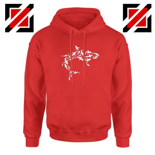 White Shark Lover Red Hoodie