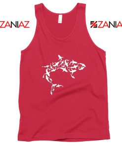 White Shark Lover Red Tank Top