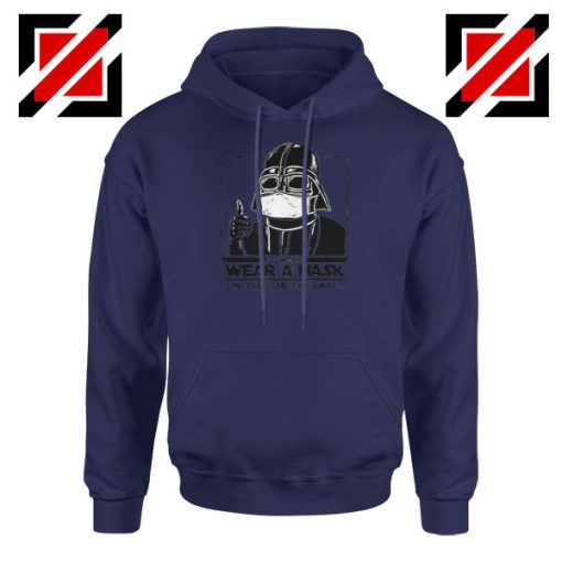 Darth Vader Face Mask Navy Blue Hoodie