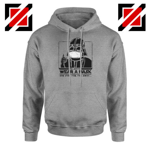 Darth Vader Face Mask Sport Grey Hoodie