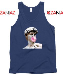 Greek Statue Navy Blue Tank Top