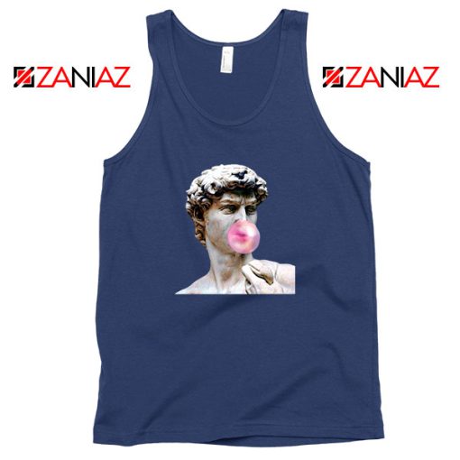 Greek Statue Navy Blue Tank Top