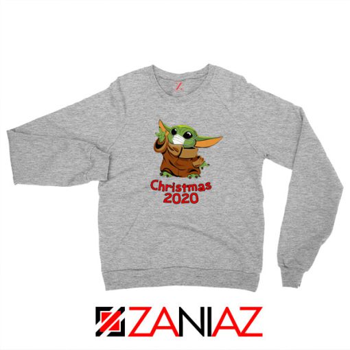 Grogu Mask Quarantine Sport Grey Sweatshirt