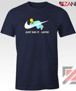 Homer Simpson Slogan Holiday Navy Blue Tshirt